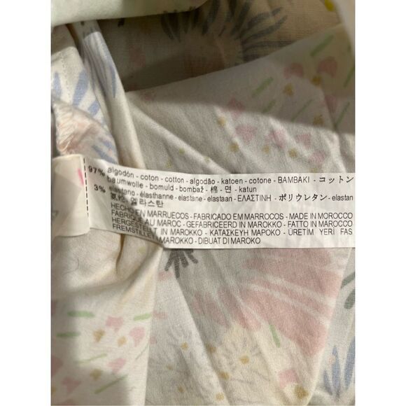 Zara Floral Multicolor Smocked Off-The-Shoulder Mini Dress - size S - Picture 10 of 10